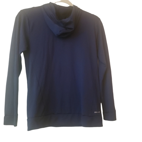 Nike Dark Blue Long Sleeve Dri-Fit with hood - Picture 2 of 4